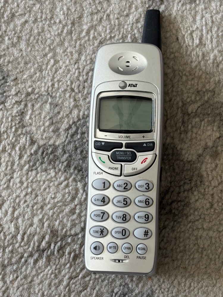 One AT&T E2727B Replacement White Silver Handset Working at last use.