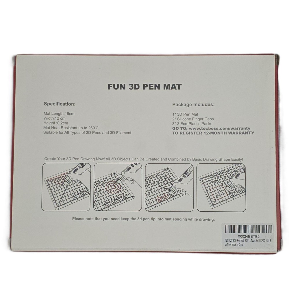3D Pen Mat Kit With Silicone Shape Mold Tools By Tecboss