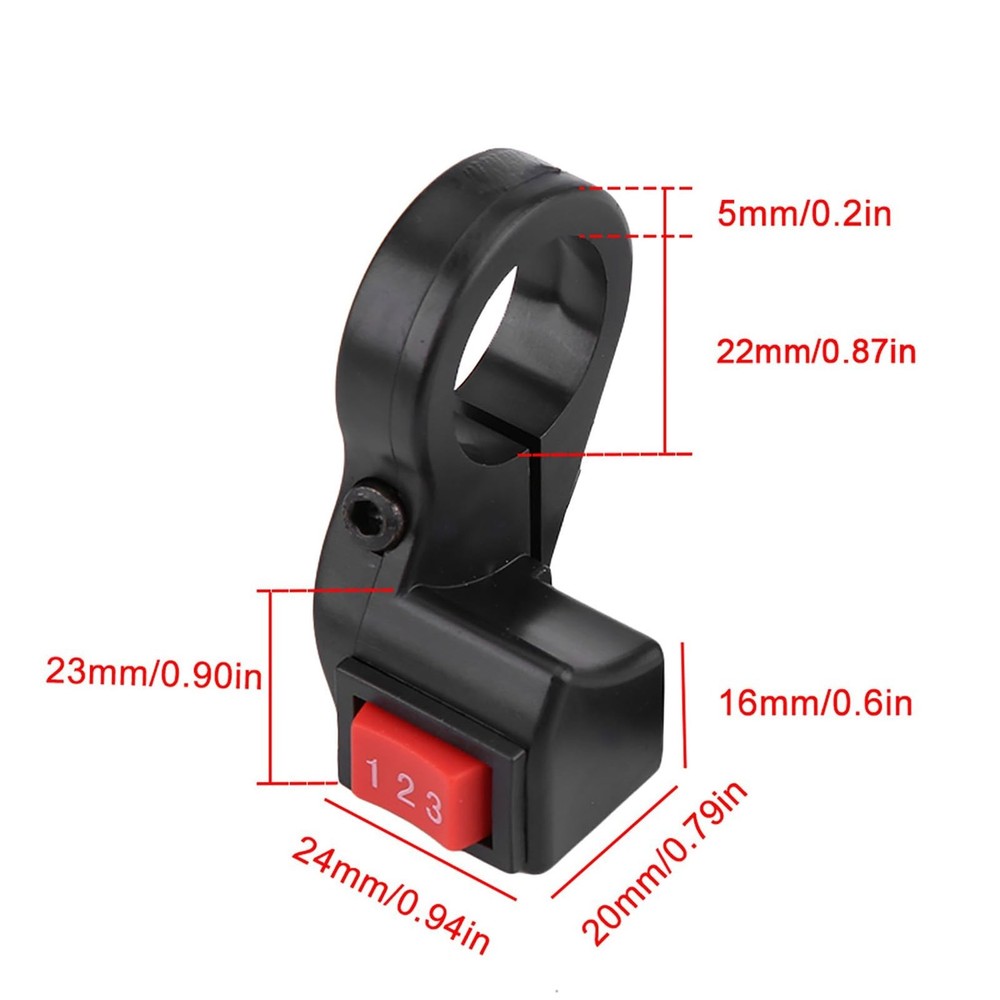 22mm 7/8in Handlebar Electric 3 Speed Module Switch Shift, Motorcycle Handleb...