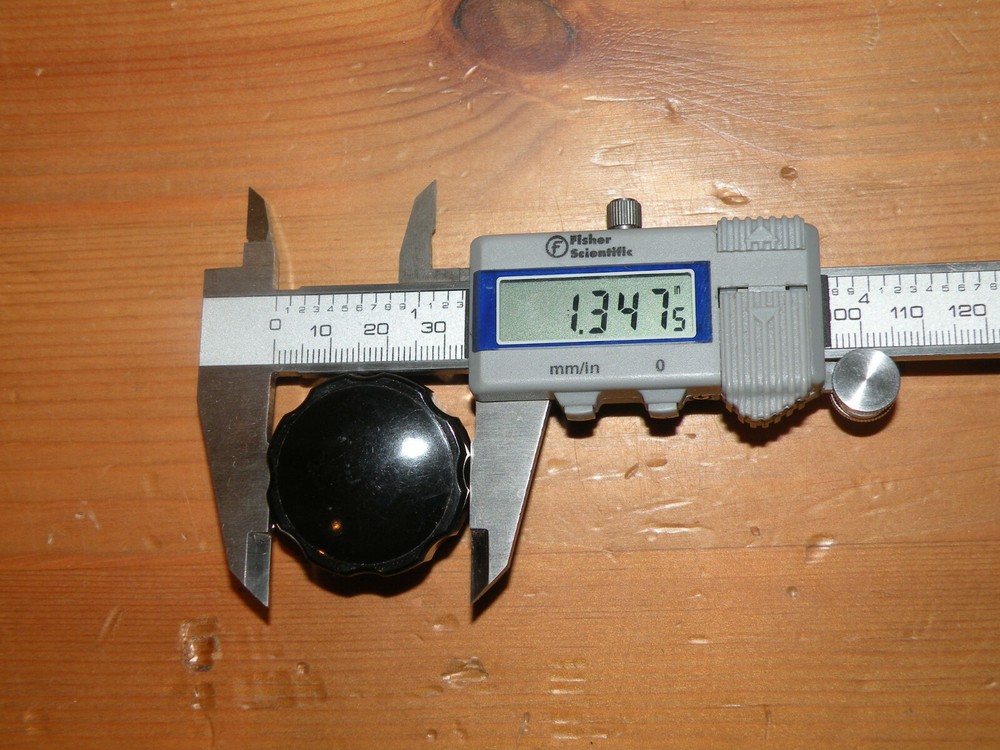 (3) Electronic Test Equipment Black Scalloped Knobs