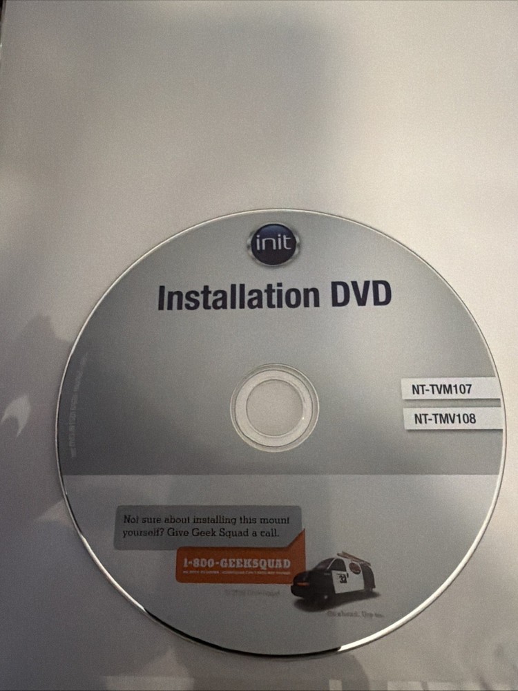 Init Installation Dvd Software Nt-TVM107 NT-TVM108