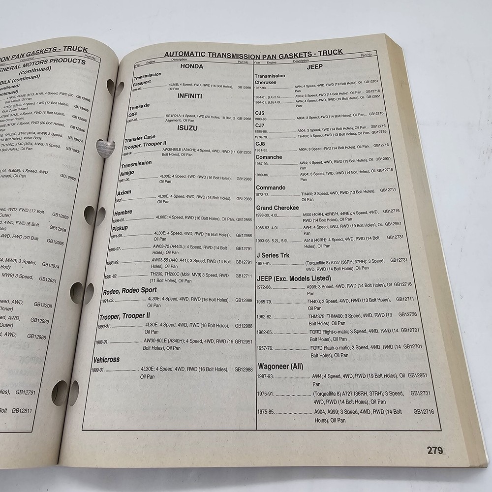 2003 Z10246 Rol Gasket Catalog