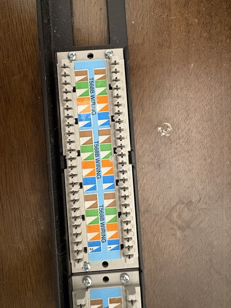 Ortronics Cat6 24-Port Patch Panel T568B Missing 13-18 Rack Mount
