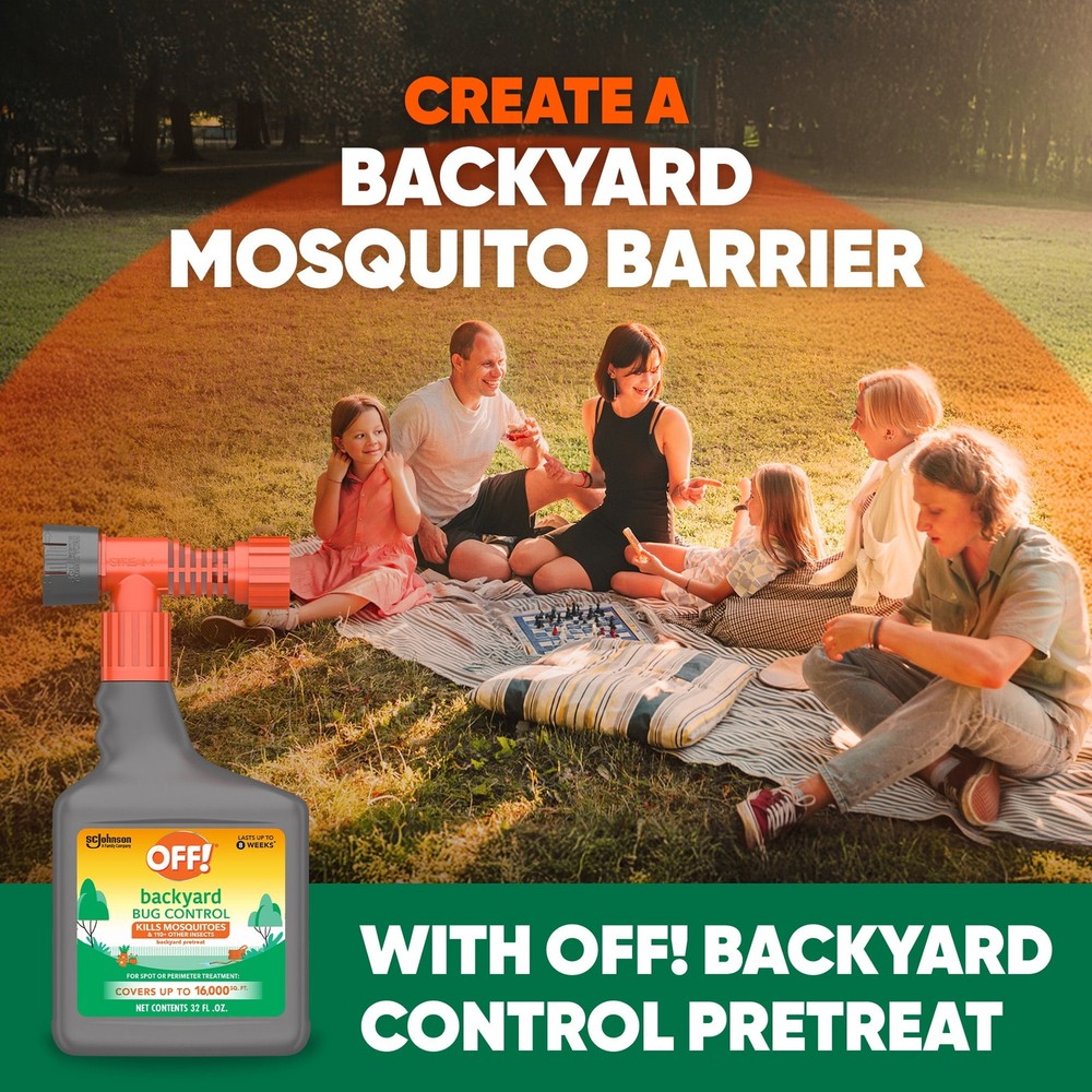 OFF! Backyard Bug Control Pretreat, 32 oz, 1 Count, Outdoor Bug Treatment