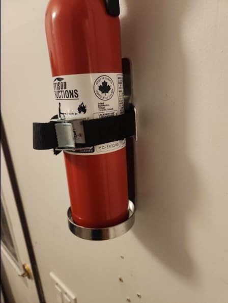 Fire Extinguisher Mount,Wall Mounted Bracket,Compatible with 2.5 lb Fire Exti...