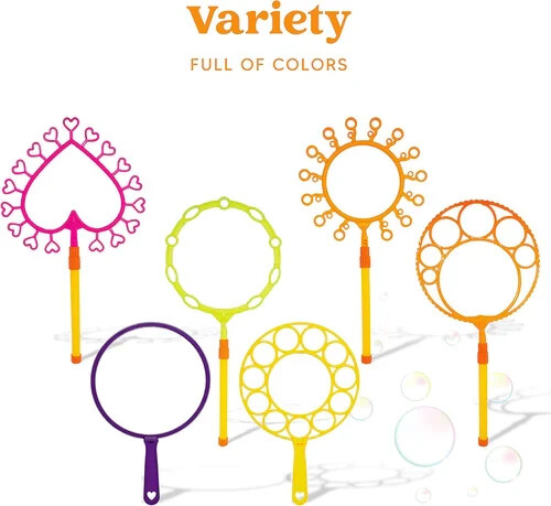 Joyin Bubble Maker Wands, 6pc Set