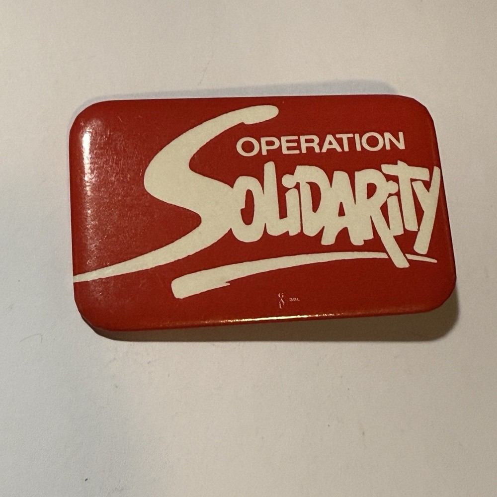Operation Solidarity Pinback Button VTG
