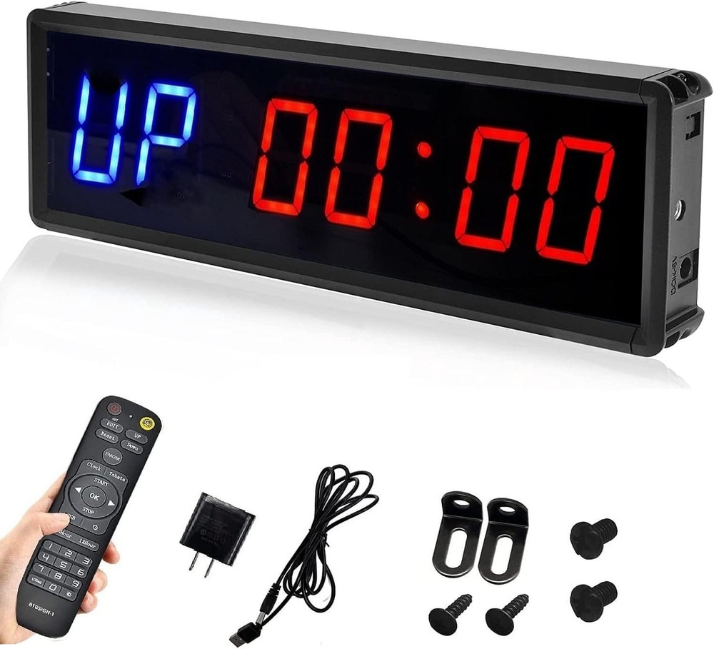 1.5" LED Gym Interval Timer Remote Control Stopwatch