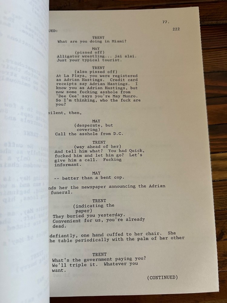 THE SPECIALIST SYLVESTER STALLONE MOVIE ORIGINAL SCREENPLAY SCRIPT