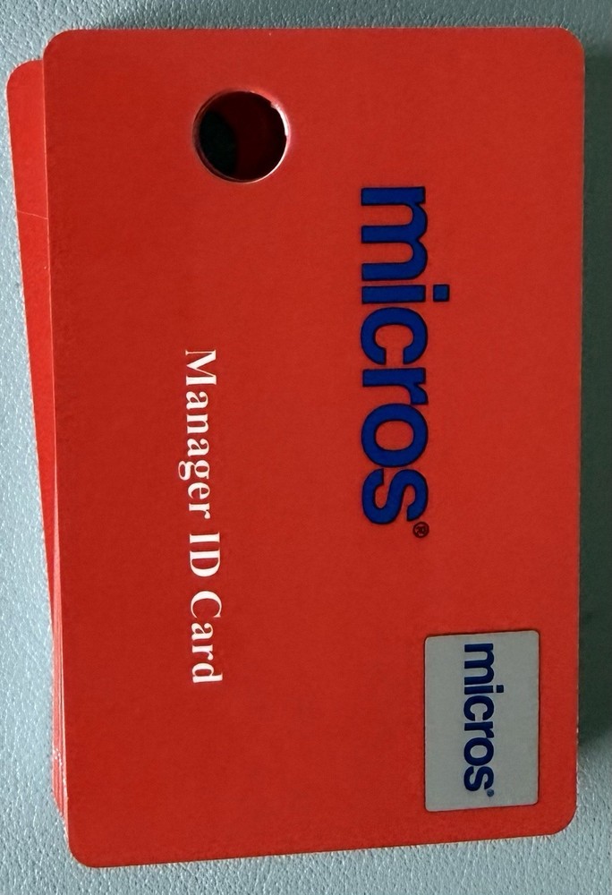 MICROS Manager ID Card POS Supply