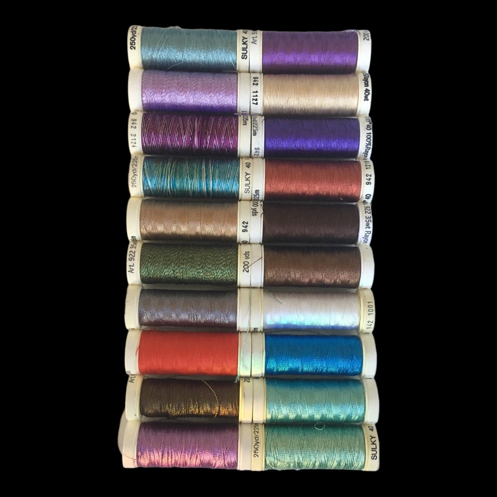 20 spools sulky 30 embroidery thread Germany assorted colors