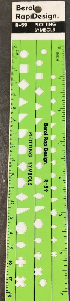 Berol RapiDesign R-59 Plotting Symbols New in Box