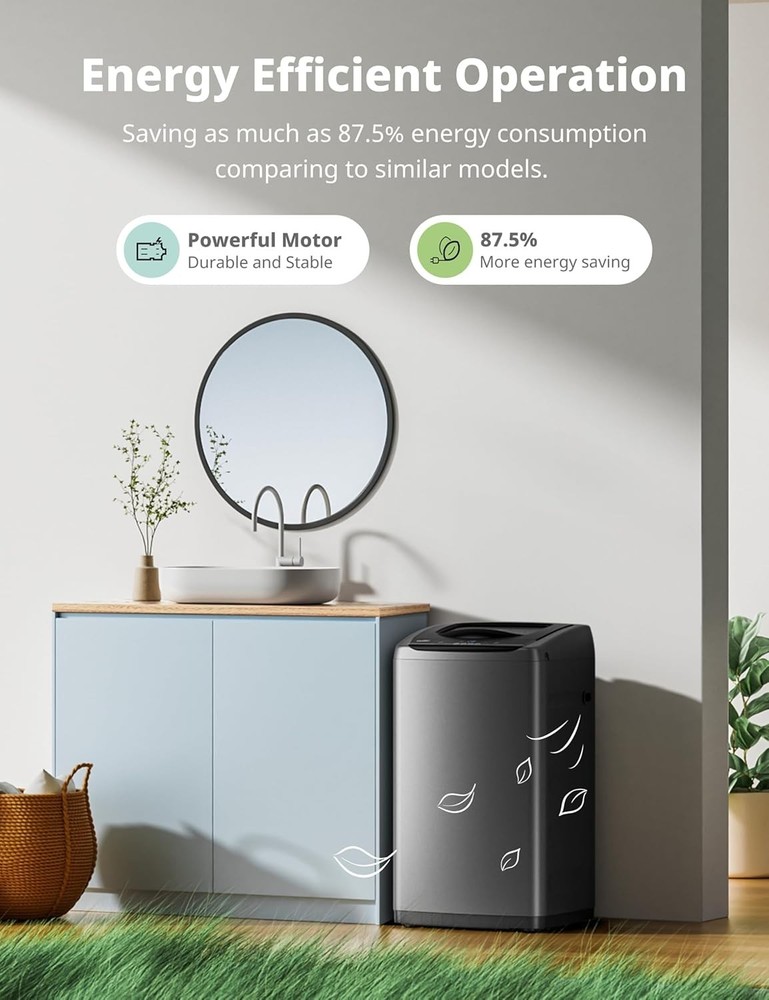 Comfee 0.9 cu.ft Portable Washing Machine - Full-Automatic Compact Washer