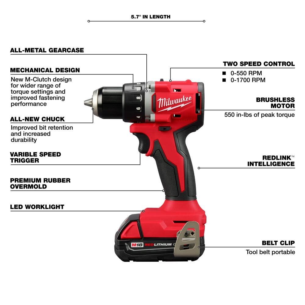 Milwaukee M18 Compact 2-Tool Combo Kit