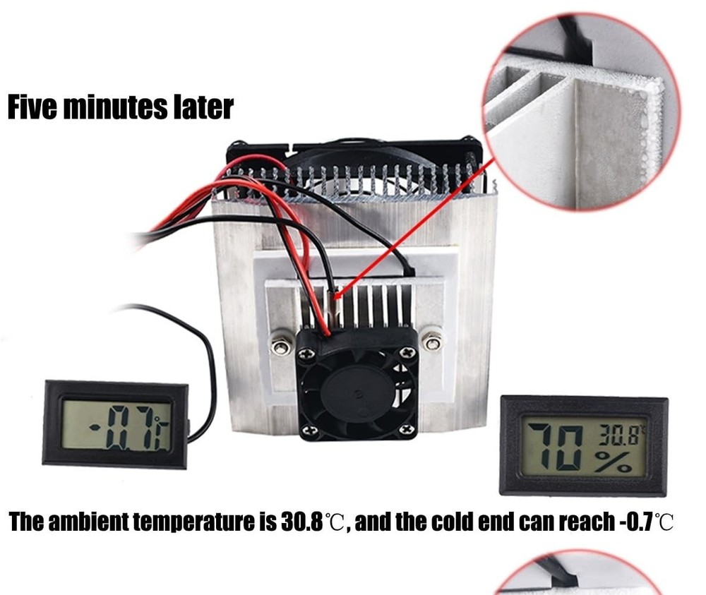 Quiet Mini Air Conditioning Kit with Thermoelectric Cooling & Easy Installation