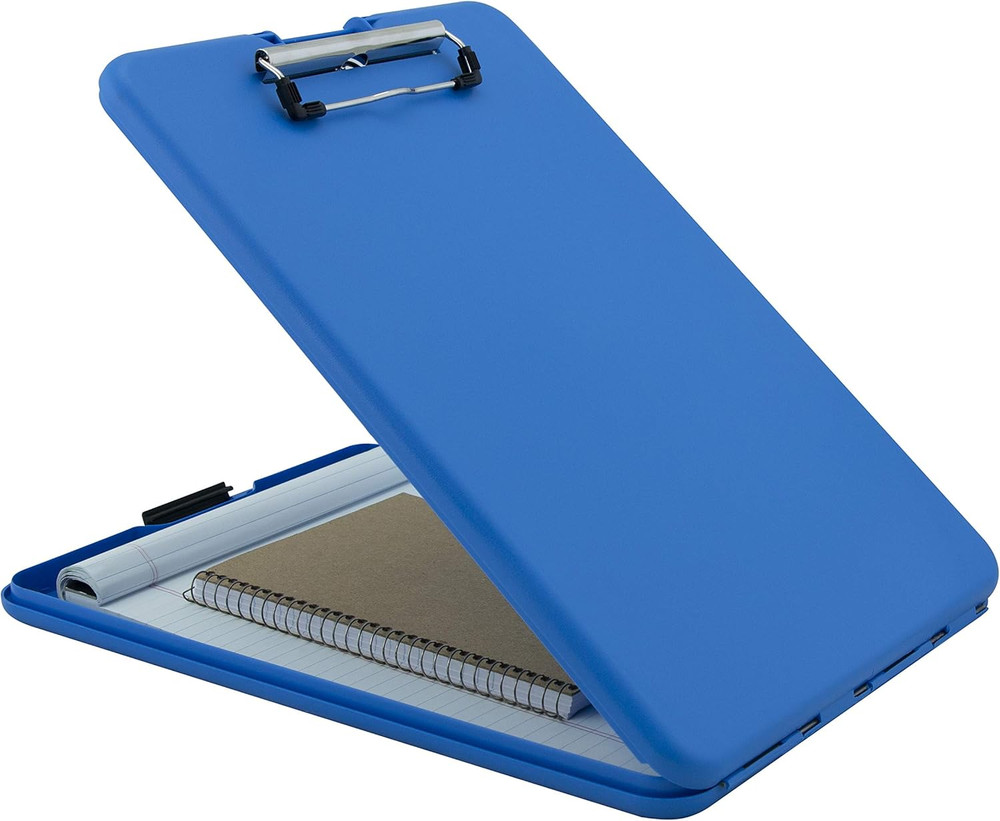 Blue Slimmate Plastic Storage Clipboard – Light Weight, Polypropylene Clipboard