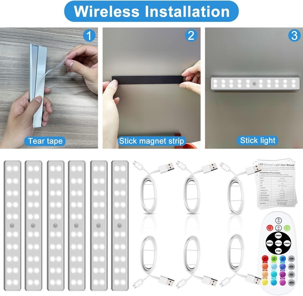 Adjustable Color Temperature Cabinet Lights