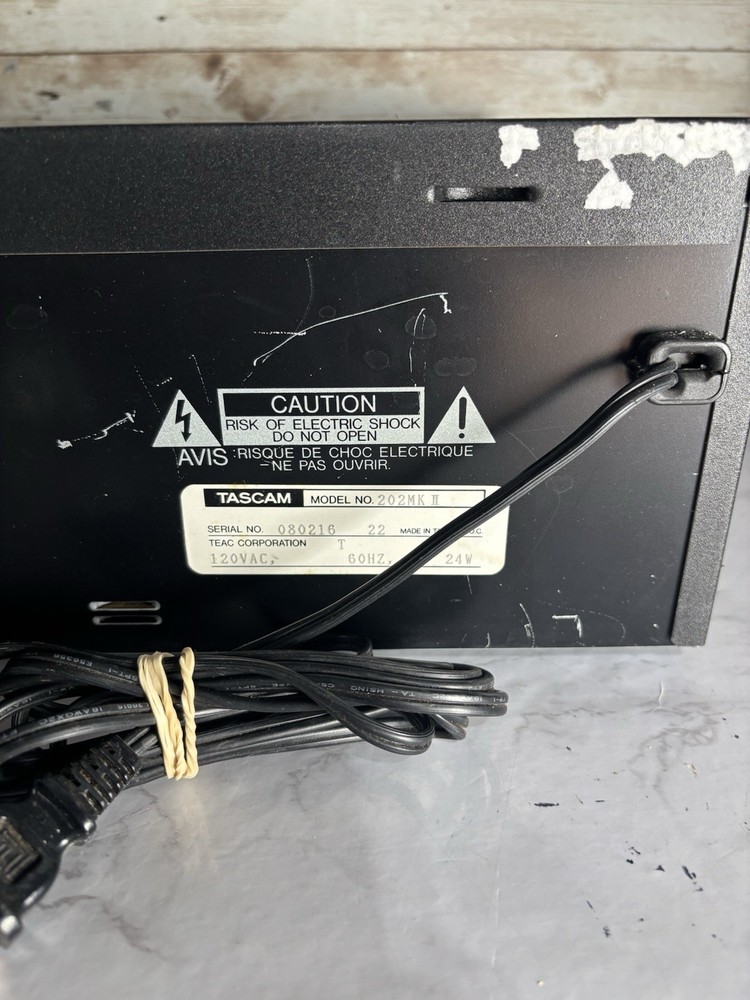 TASCAM 202 MK ii Double Auto Reverse Cassette Deck Tested Missing Knob Read !!