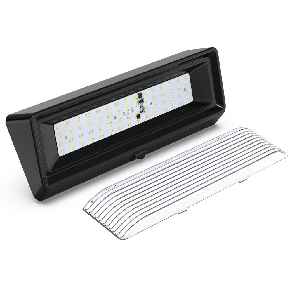 12 inch Black Exterior RV LED Porch Light 650 LM 12 Volt with Switch