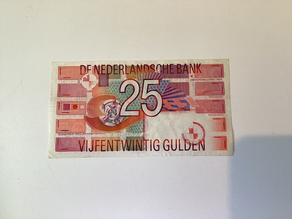 Netherlands 25 Gulden 1989