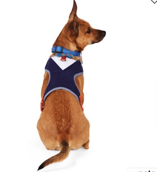 NWT Youly Bow Tie Pet Harness Navy Wht Orange, Medium