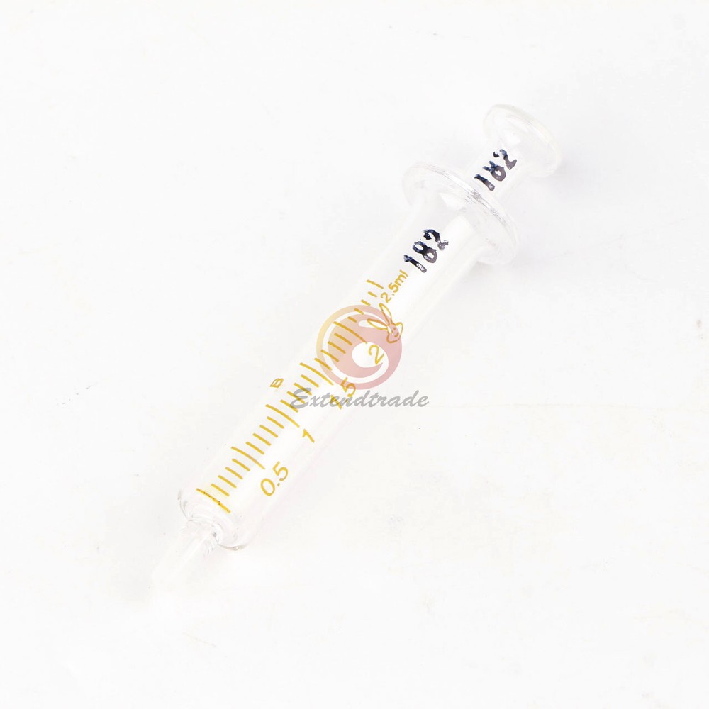 One Glass Syringes Glass Sampler Lab 2cc Glassware 2ml
