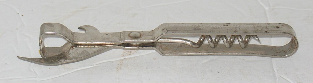 Vintage Vaughan's Bottle Cap Can Opener Corkscrew