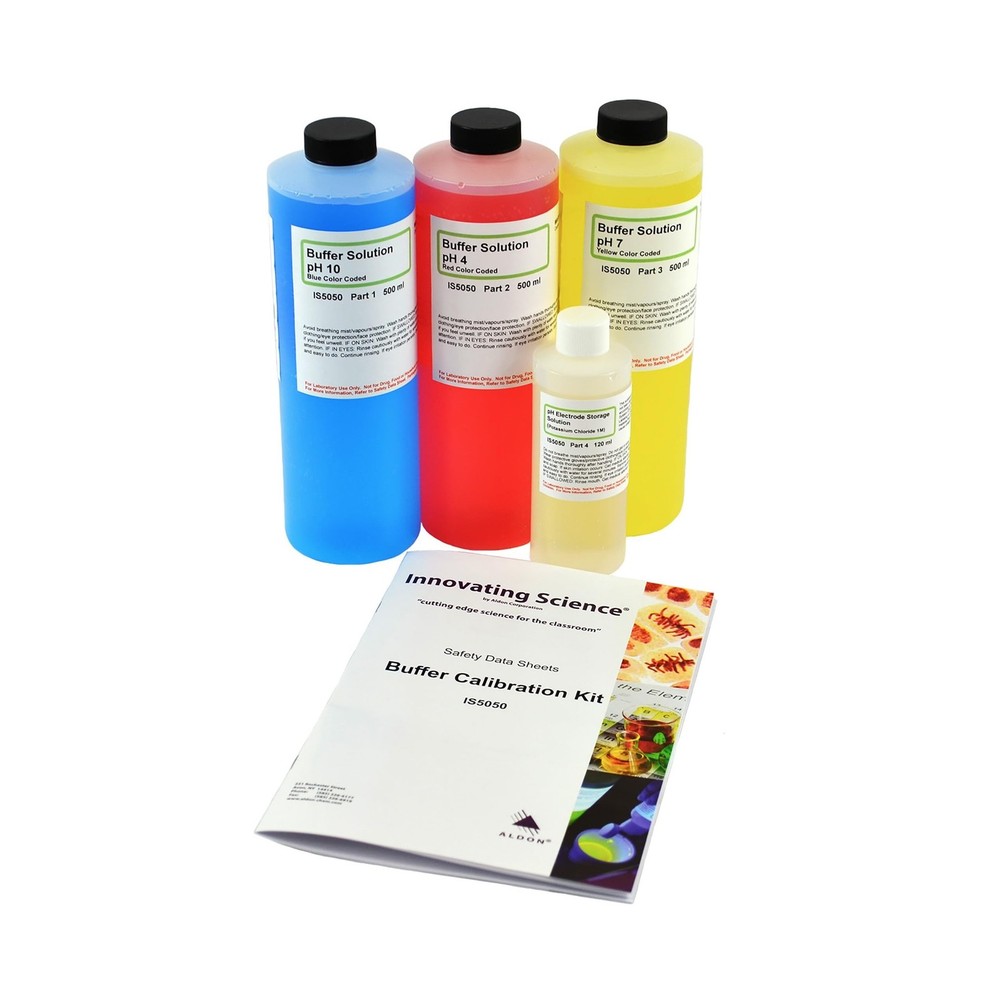pH Calibration Solution 4.00, 7.00, 10.00 & pH Electrode Storage Solution, 50...