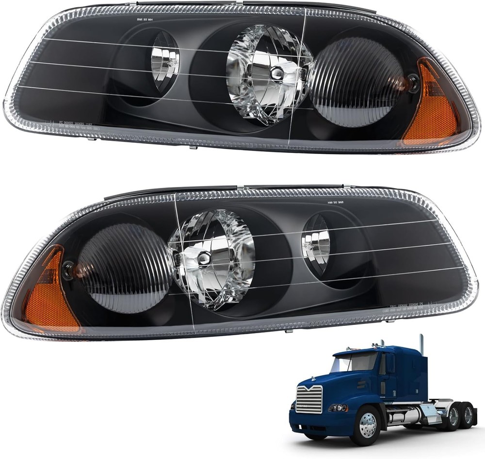 Mack Truck Headlight Assembly Vision Granite Black