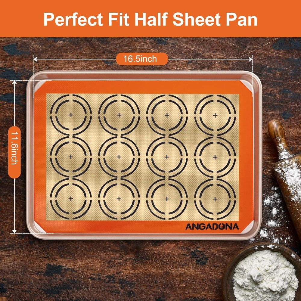 Silicone Baking Mat Sheets Set Easy Clean &Non-Stick Food Grade Reusable Baking