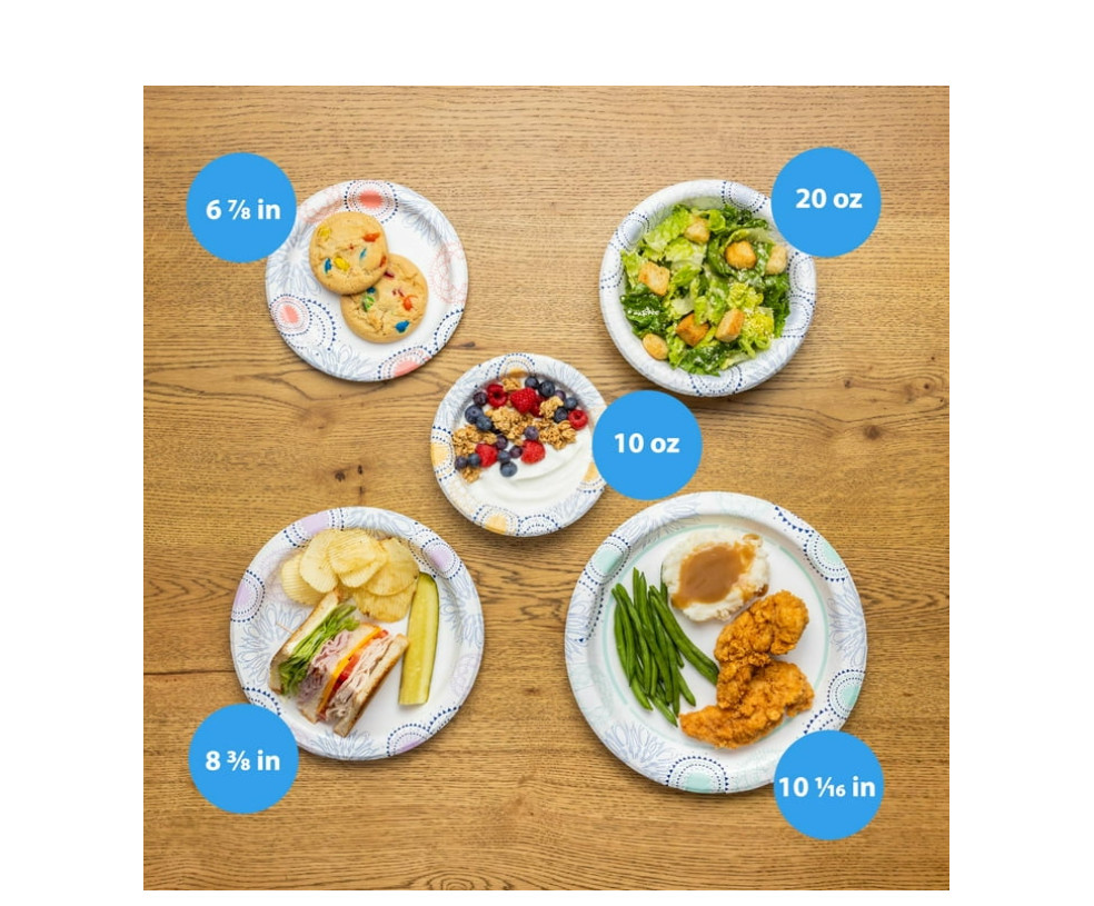 Great Value Disposable Paper Plates, 8.5", 200 Count
