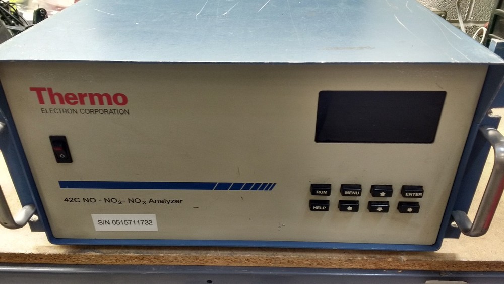Thermo Environmental Instruments  42C Trace Level NO-NO2-NOx Analyzer powers on
