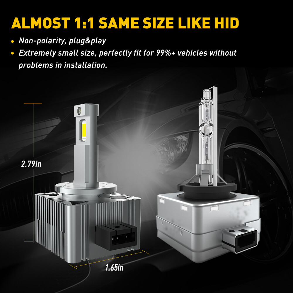 D3C D3S D3R 6500K White HID Xenon Headlight Light Bulb OEM Replacement 80000LM D