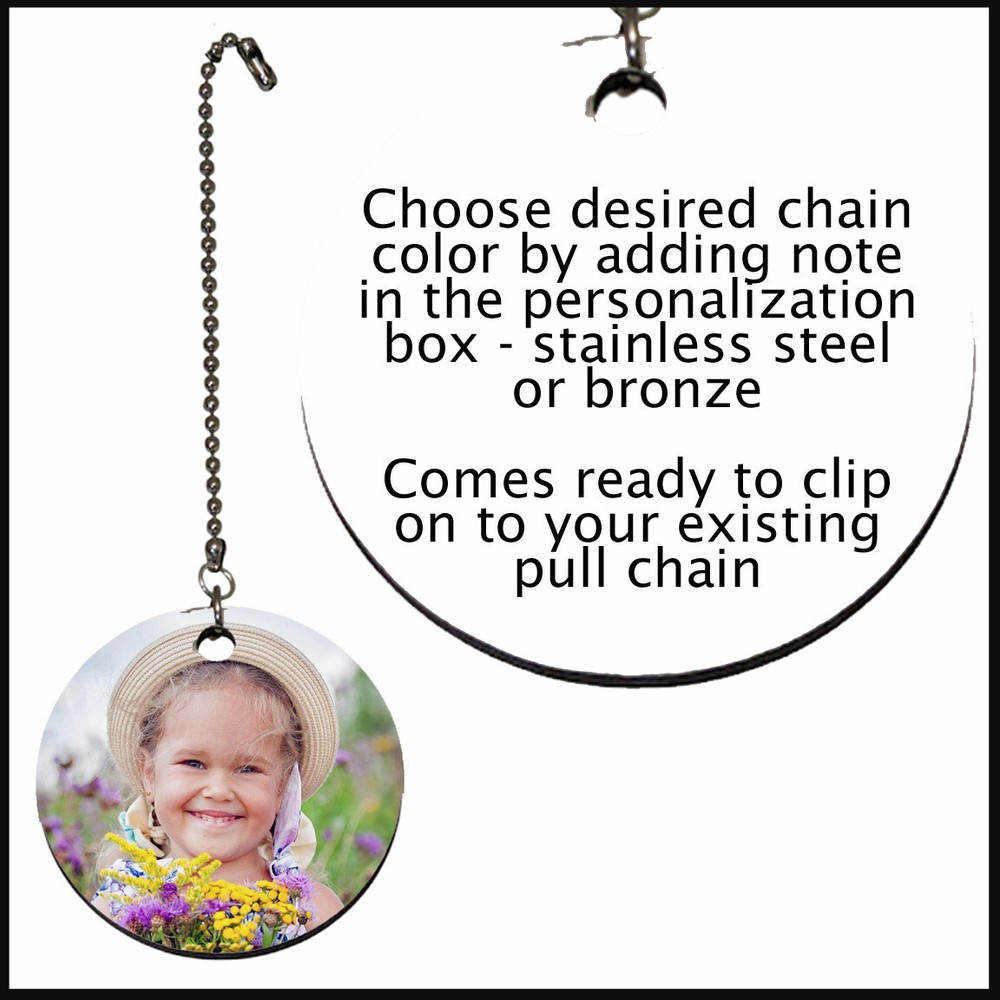 Purple Iris Floral 2-Sided Ceiling Fan Lighting Pull Chain Extension 6"