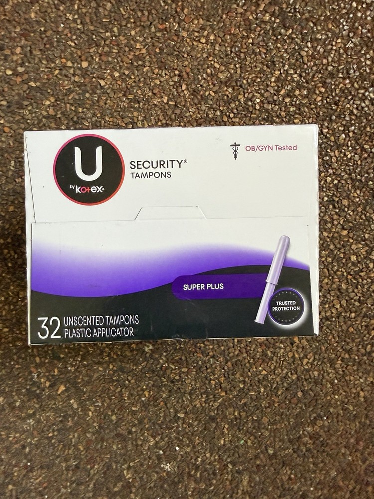 U by Kotex Security Tampons SUPER PLUS Unscented ~ 32 Count Plastic Applicator