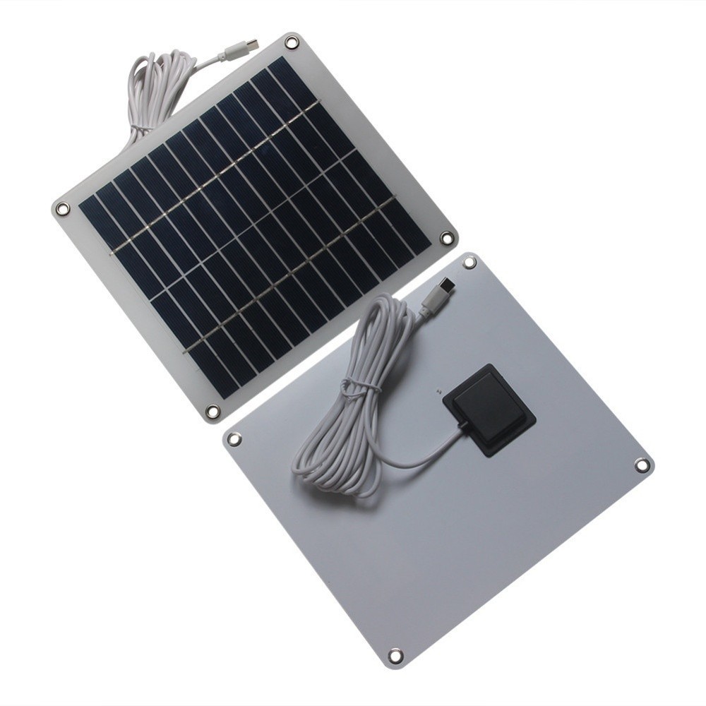 5 Watt 12 Volt Solar Panel for Security Cameras Outdoor Use with Type C