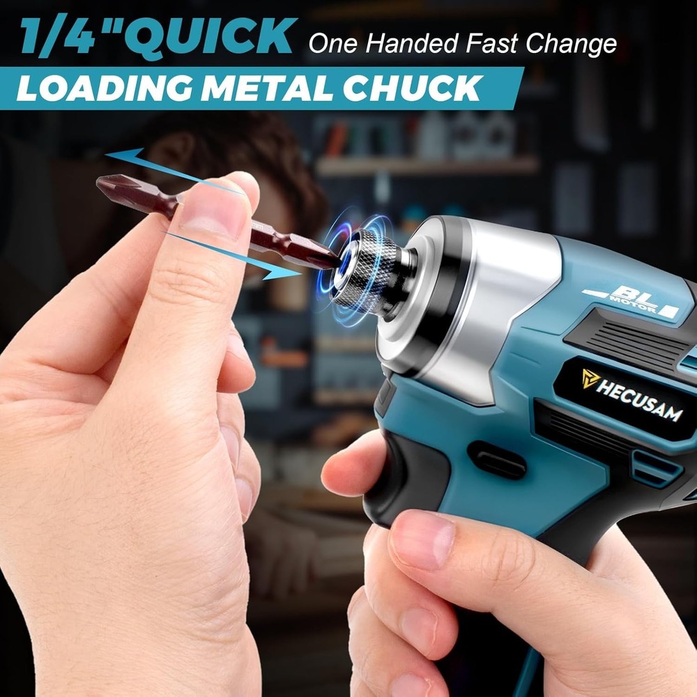 Professional 21V Impact Driver with Dual Batteries & Quick Charge Function