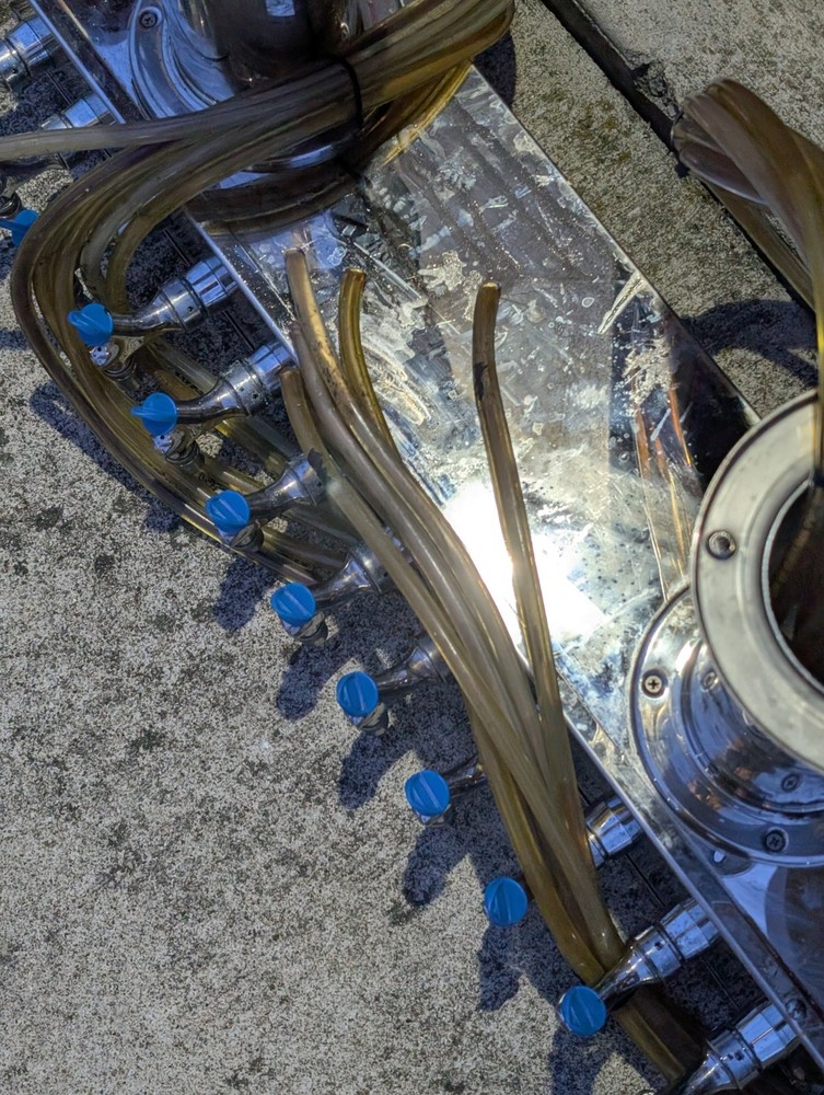 Micro Matic 30 In Draft Beer Dispensing 2 Column Countertop Stainless 12 Faucets