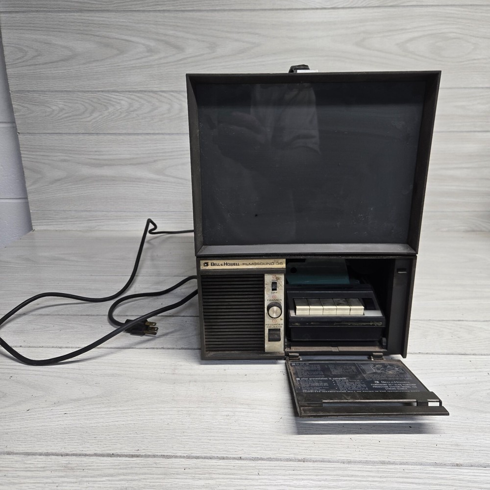 Vintage Bell & Howell Projector Filmosound 35 M Powers On Untested