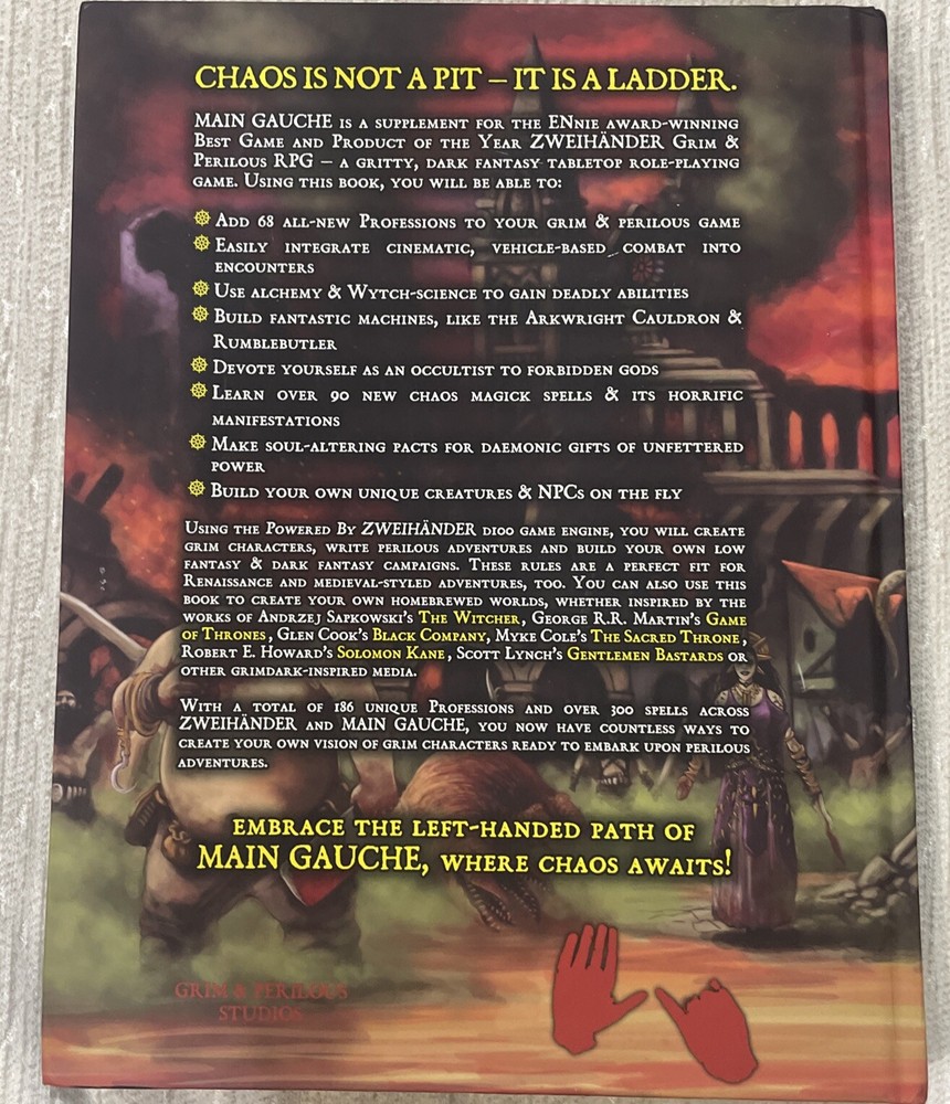 Grim & Perilo Zweihander Main Gauche - Grim & Perilous Supplement