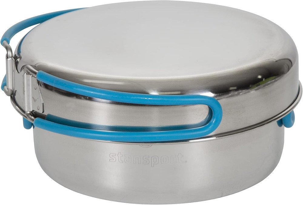 Stainless Steel Camping Cookware Set – Durable Nesting Mess Kit for Backpacking,
