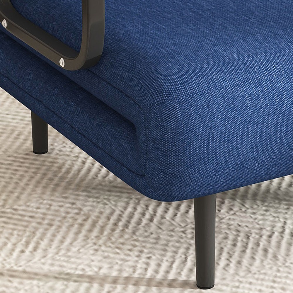 3-in-1 Folding Sofa Bed w/ Adjustable Backrest - Space-Saving Sleeper Blue