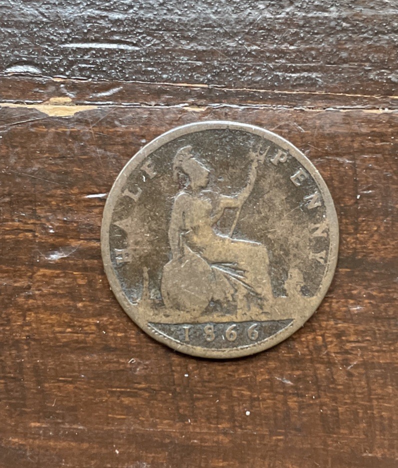1866 Great Britain - Half Penny Coin