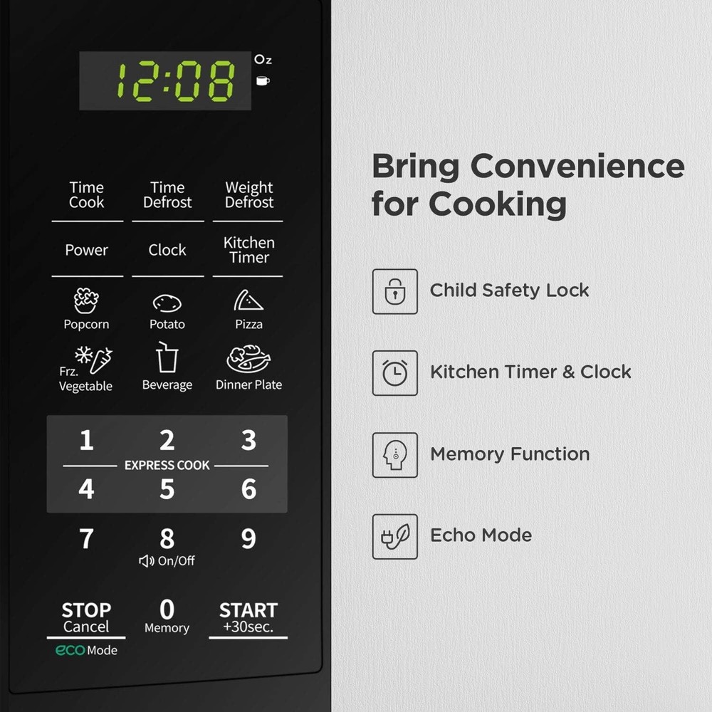 COMFEE Deluxe Counter Top One Touch Microwave Oven