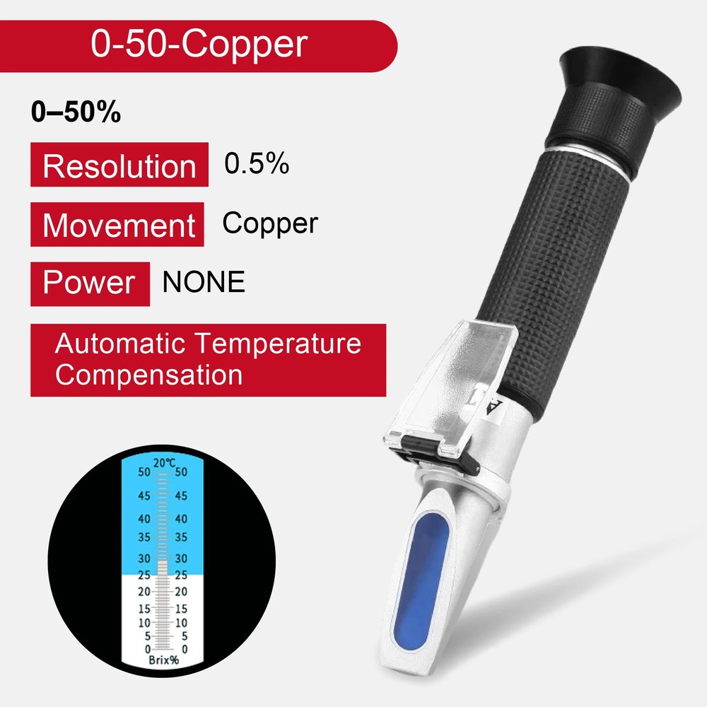Digital ATC Cutting Fluid Refractometer Handheld Coolant Brix Scale Tester
