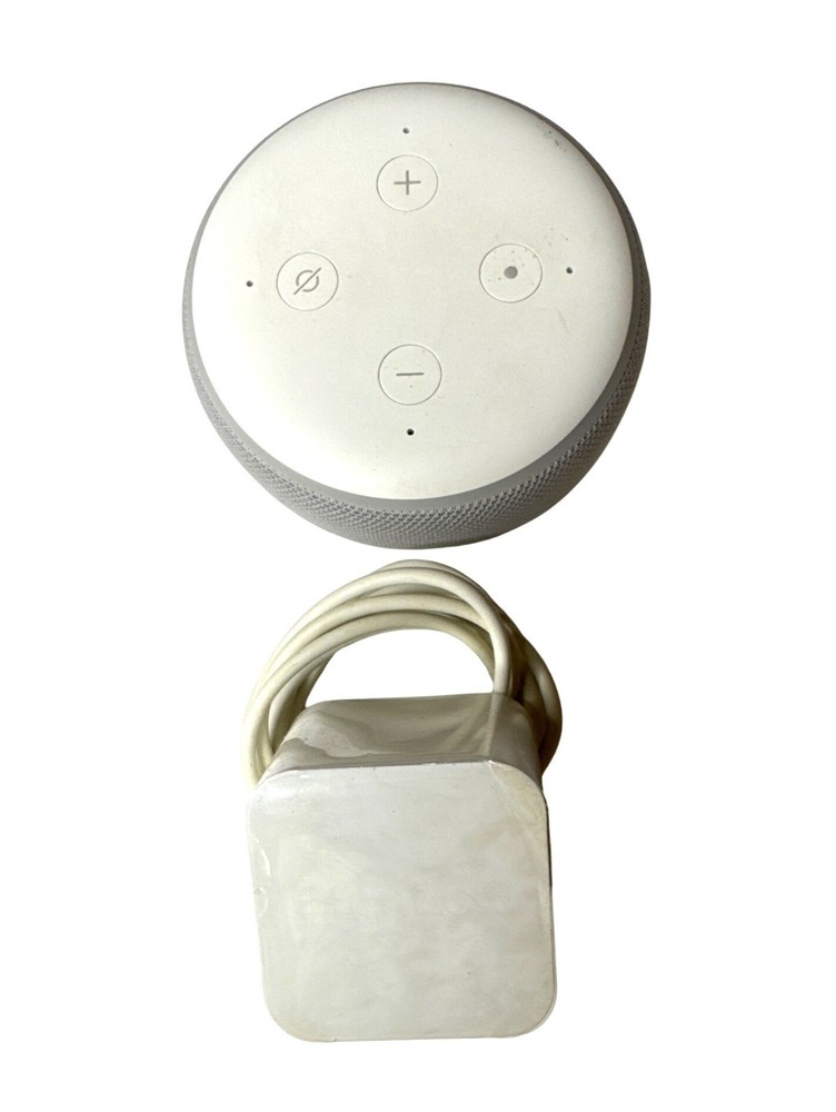 Echo Dot 3rd Gen Smart Speaker With Alexa & Power Adapter White