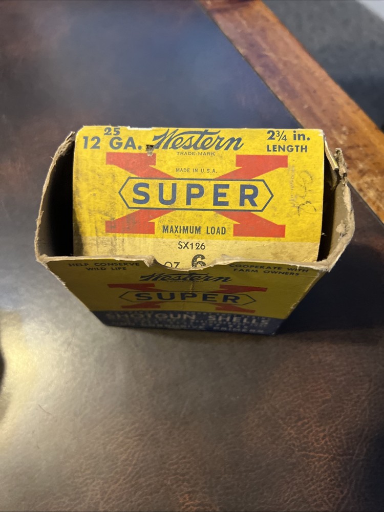 Vintage Empty Ammunition Box Western Super X