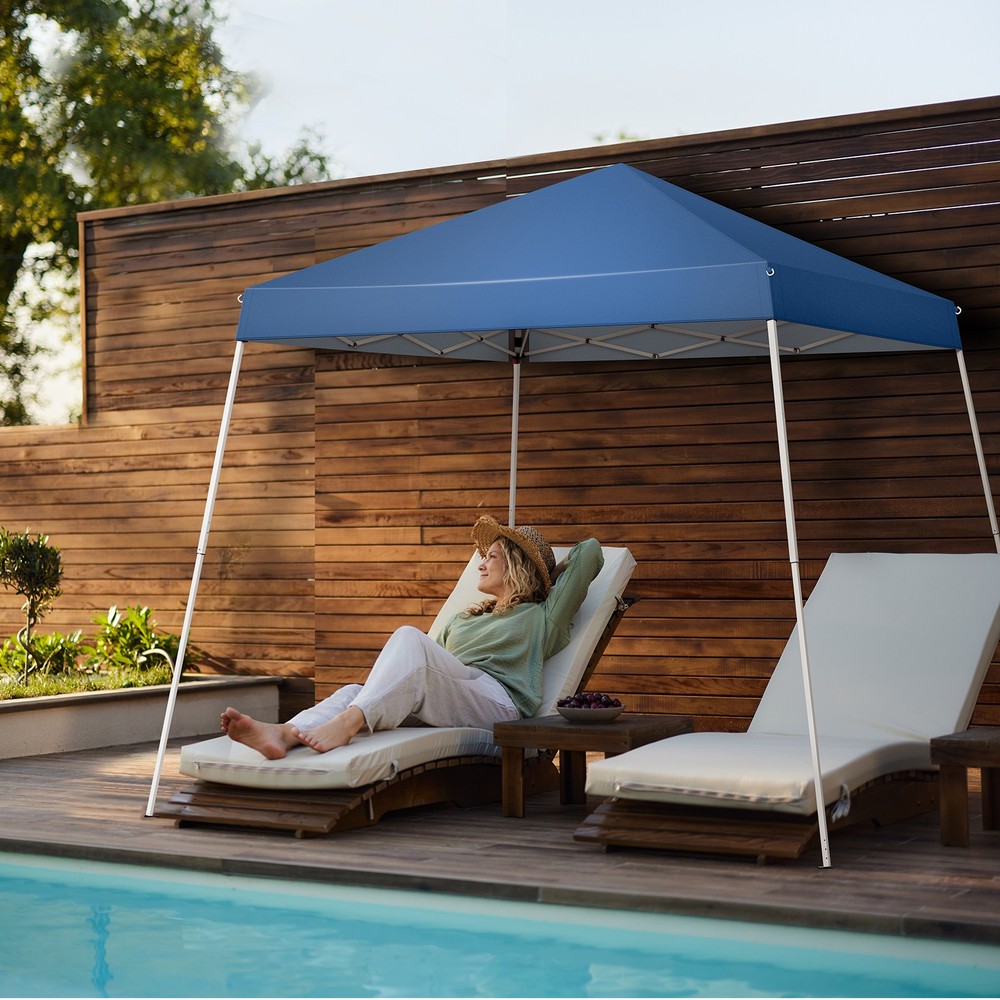 2.4 x 2.4m Portable Home Use Waterproof Folding Tent Blue
