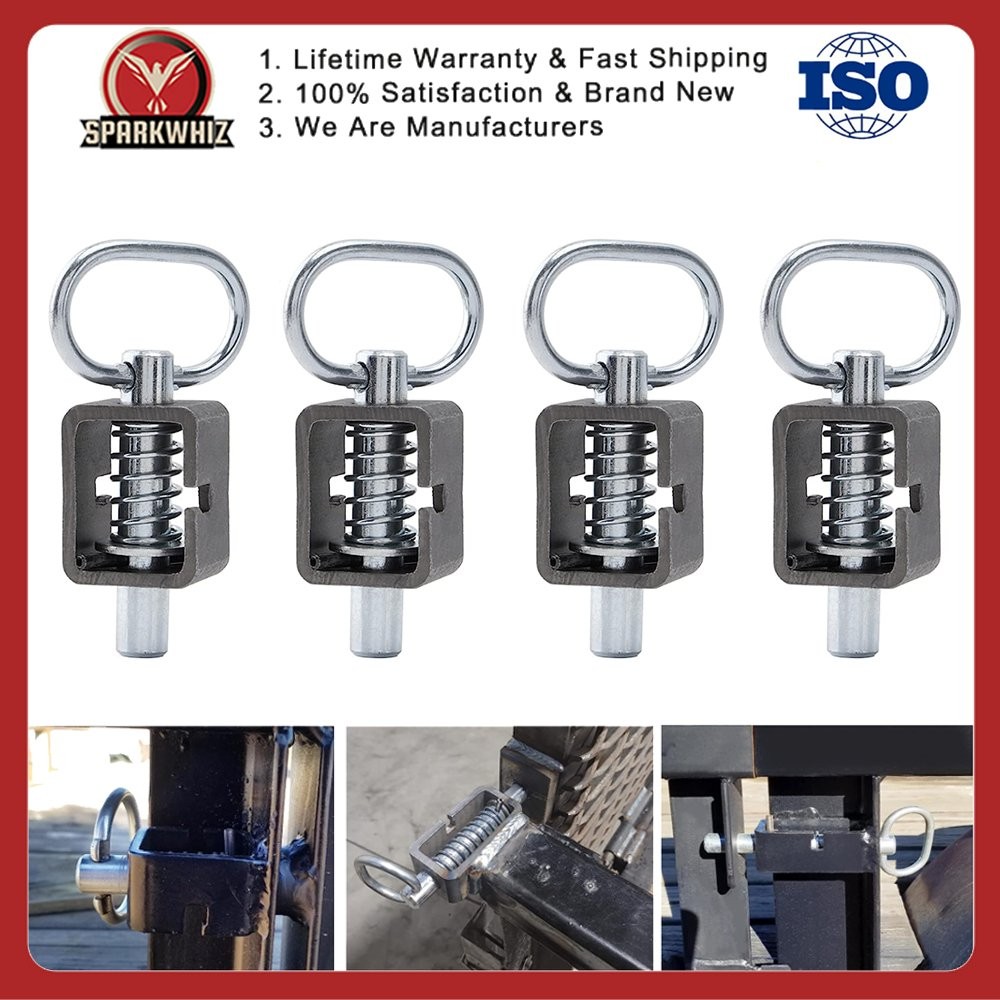 Spring Latch Lock, Weld-On Spring Latch Assembly, Trailer Gate Latch, Pack of 4