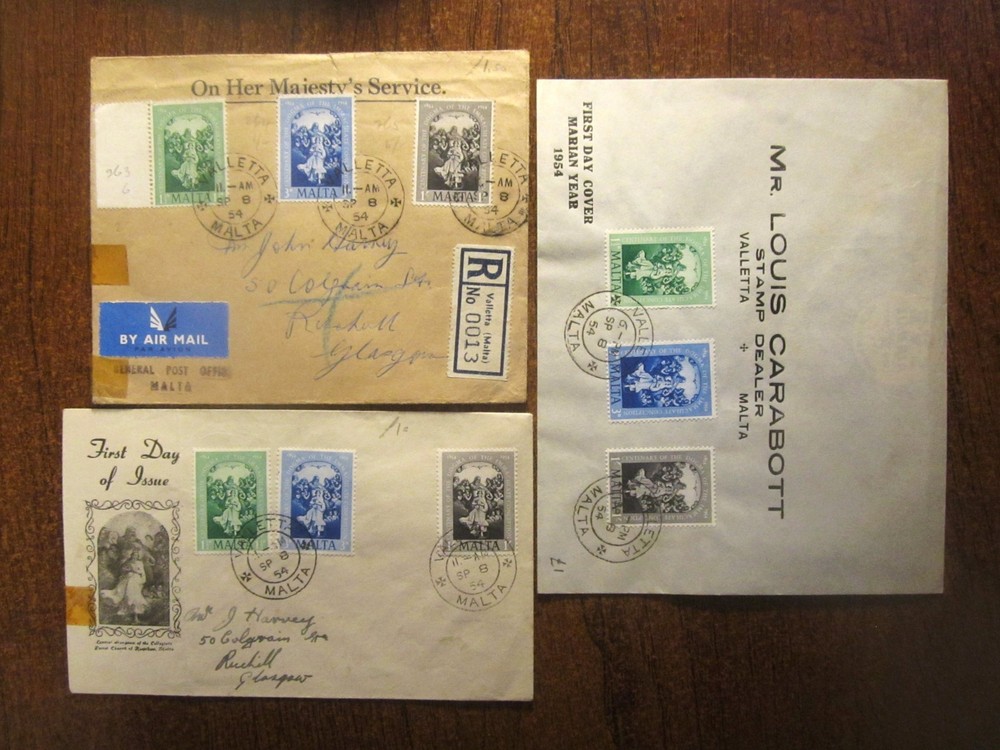 1954 MALTA COVERS